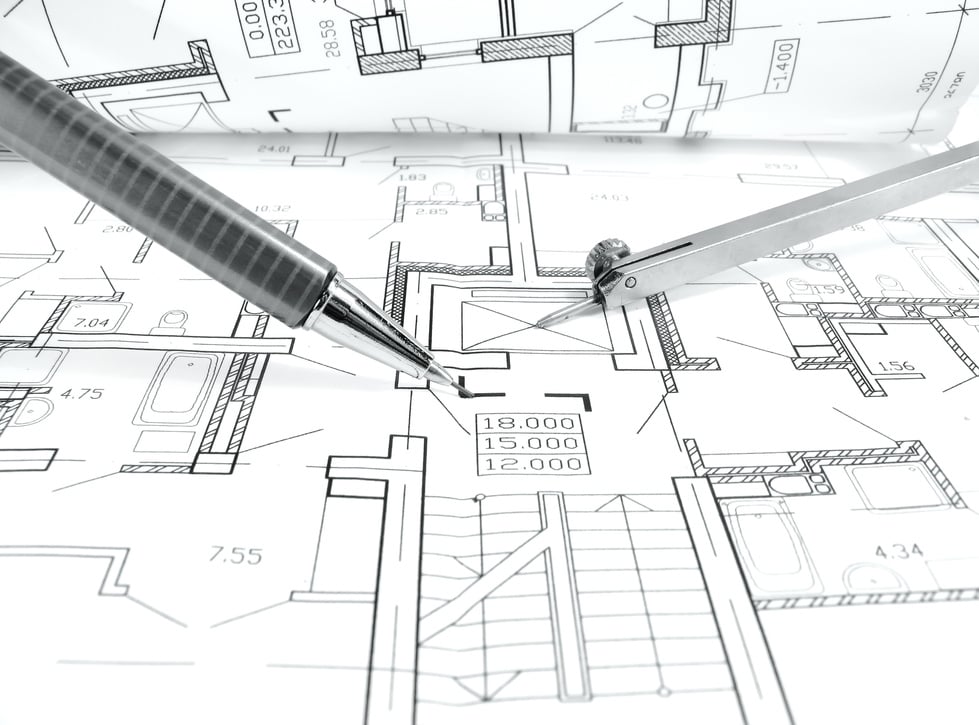 architectural drawing plan of house project - architecture, engi